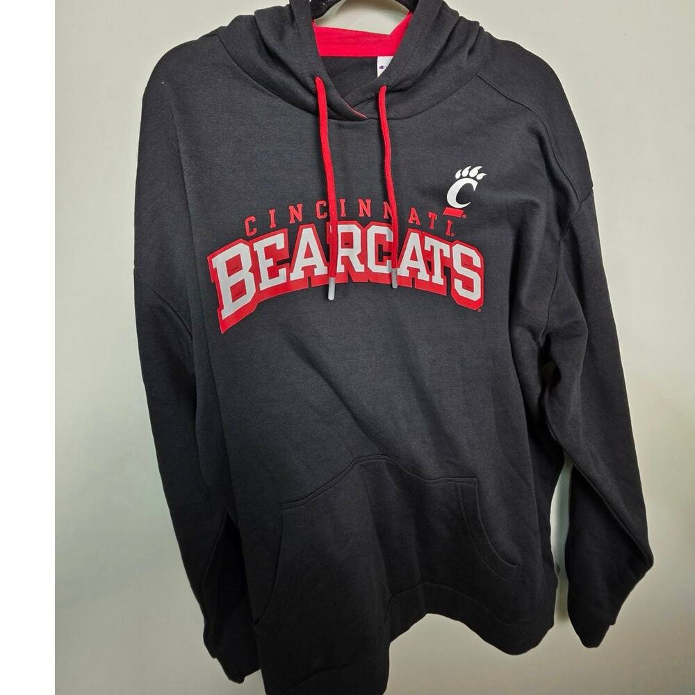 NWT Cincinnati Bearcats Champion Powerblend Hoodie 2XL Black Red New